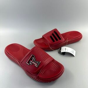 Adidas Alphabounce Slide 2 Texas Tech Men Size 12 Red Raider Sandals JI2527 NEW